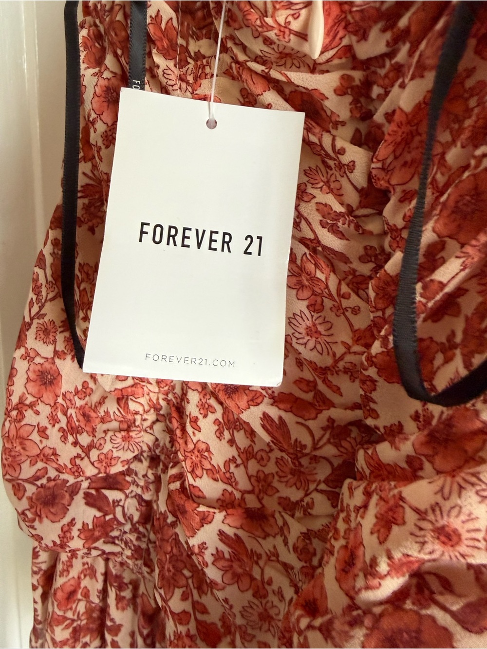 Forever 21 Red Floral Ruffle Mini Dress - Picture 3 of 4
